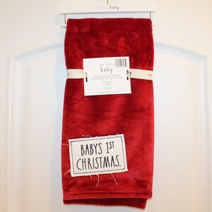 Rae Dunn Baby’s 1st Christmas blanket (NWT)